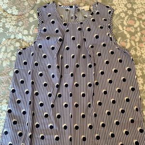 Purple polka dot tank top